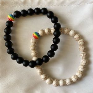 rainbow bead bracelets